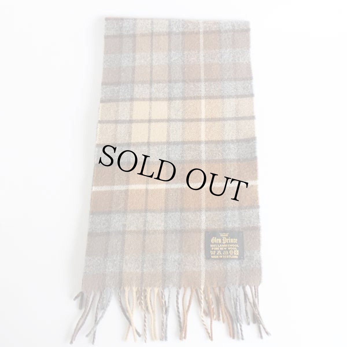 画像2: スコットランド製 Glen Prince タータンチェック ラムウール マフラー (2)