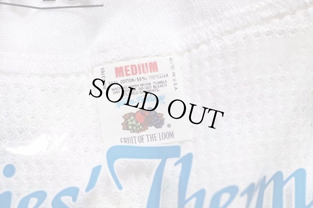 画像3: デッドストック★80s USA製 FRUIT OF THE LOOM フラワー 総柄 サーマルシャツ 白 M (3)