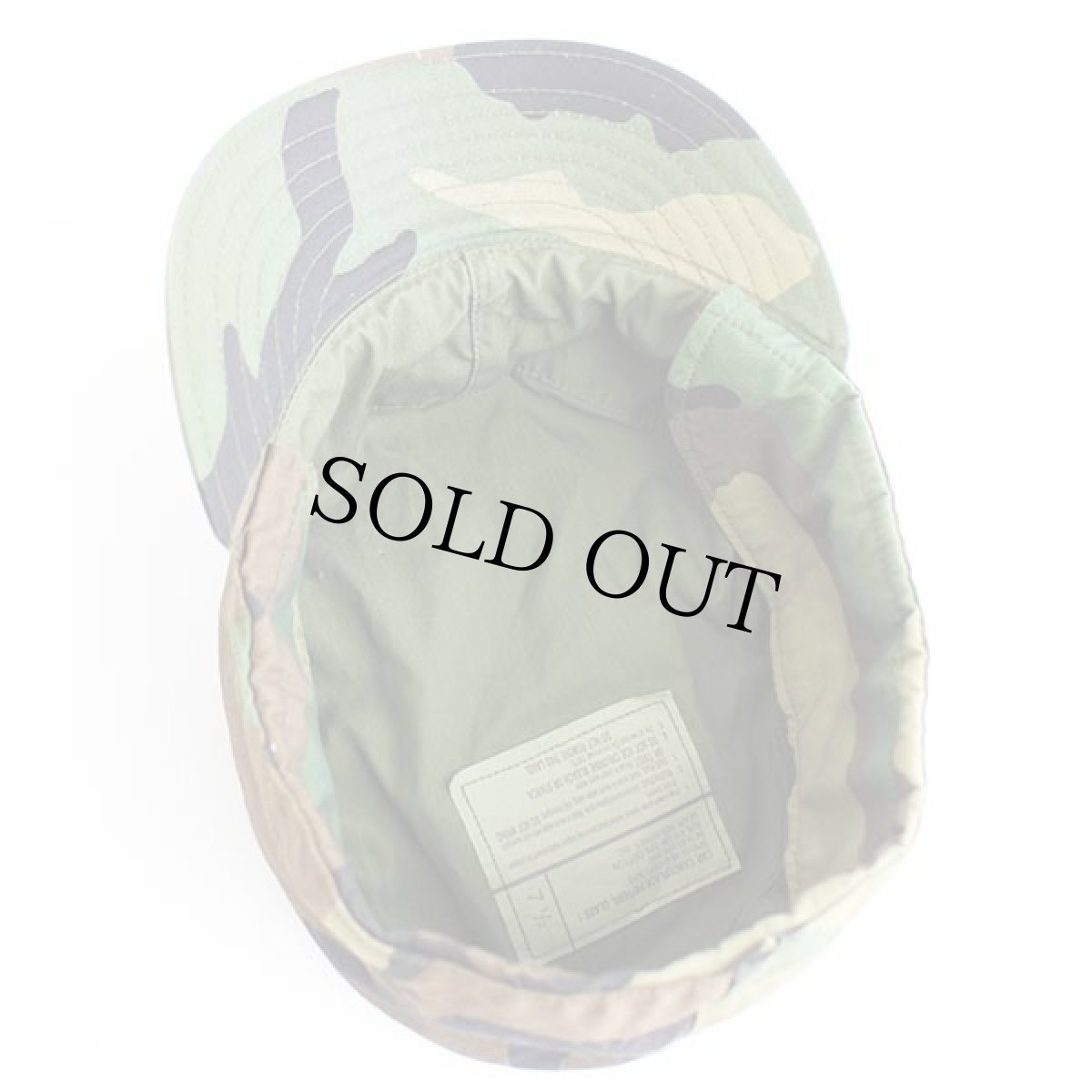 画像5: 90s 米軍 U.S.ARMY ウッドランドカモ 耳当て付き BDU キャップ 7 1/2 (5)