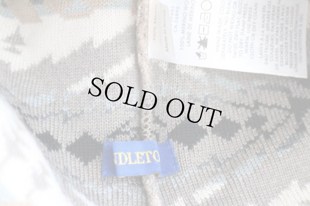 画像4: PENDLETONペンドルトン ネイティブ柄 耳当て付き メリノウール ニットキャップ M (4)