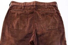 画像5: 70s Leeリー ベルボトム ベロアパンツ 茶 w33 (5)