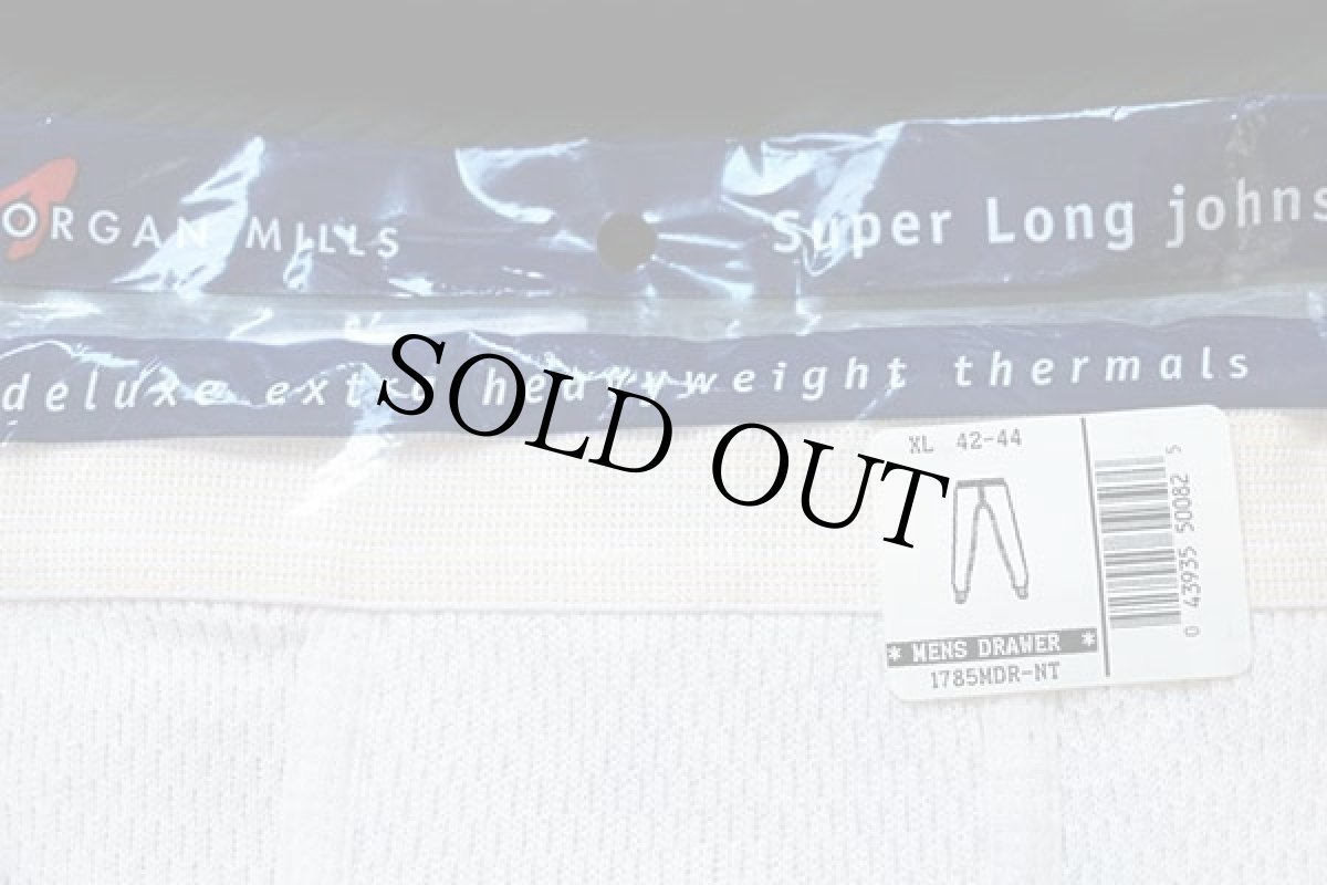 画像3: デッドストック★00s MORGAN MILLS サーマルパンツ ナチュラル XL (3)