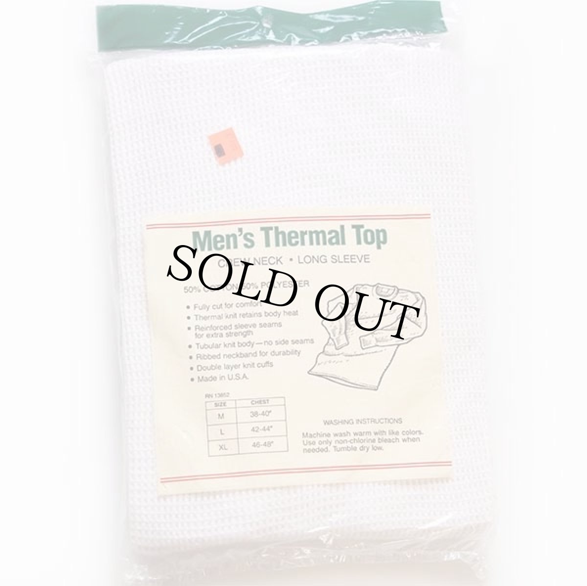 画像2: デッドストック★90s USA製 GREATLAND サーマルシャツ ナチュラル XL (2)