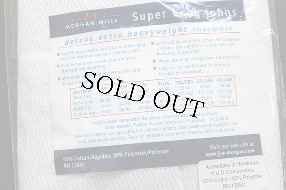 画像4: デッドストック★00s MORGAN MILLS サーマルパンツ ナチュラル XL (4)