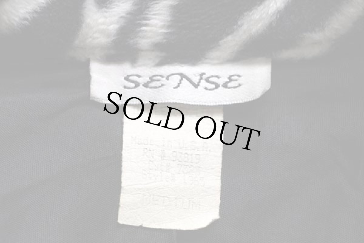 画像4: 80s USA製 SENSE ゼブラ柄 3つボタン フェイクファージャケット 白×黒 M (4)