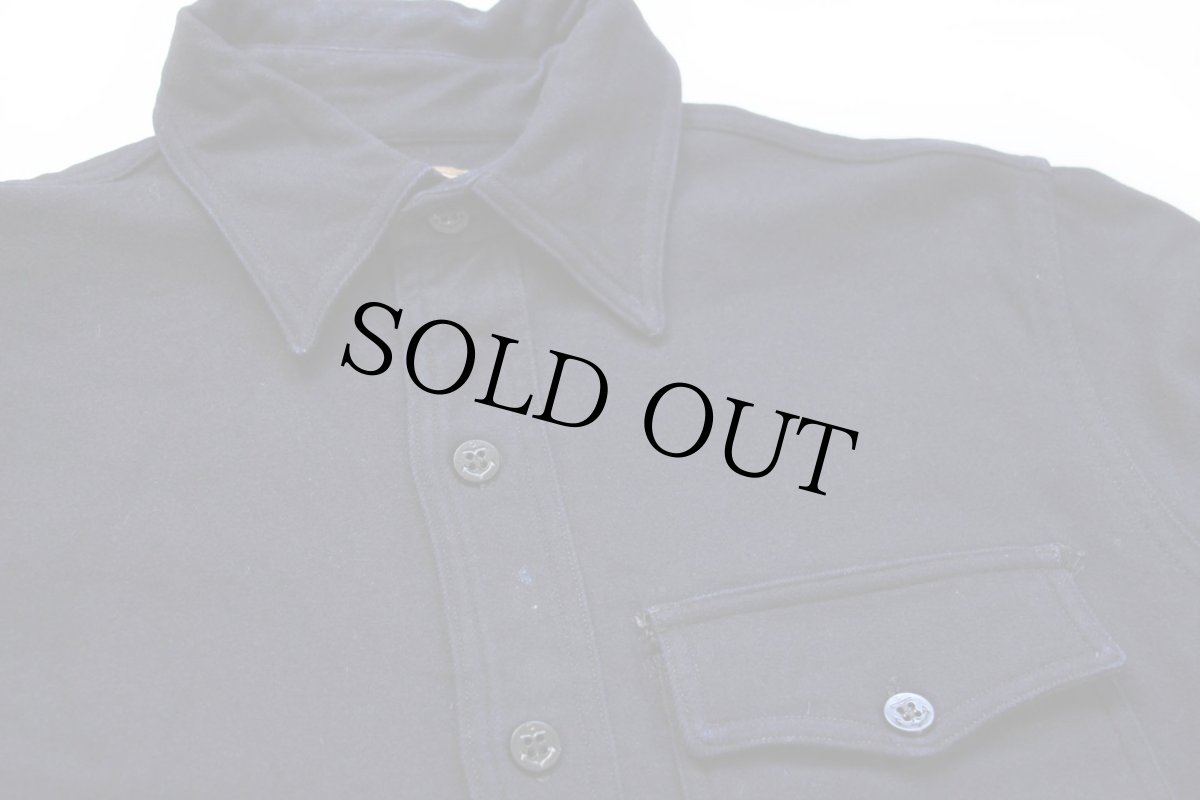 画像3: 40s 米軍 U.S.NAVY NAVAL 片ポケ CPO ウールシャツ 濃紺 (3)