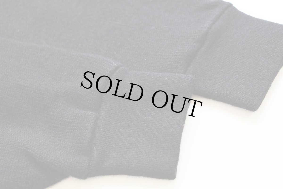 画像6: 70s 米軍 U.S.NAVY ハイネック ウールニット ゴブセーター 黒 (6)