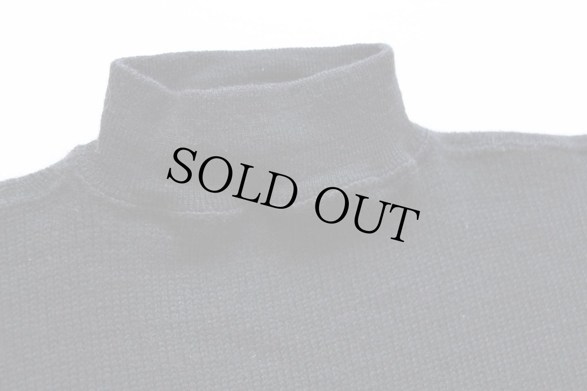 画像4: 70s 米軍 U.S.NAVY ハイネック ウールニット ゴブセーター 黒 (4)