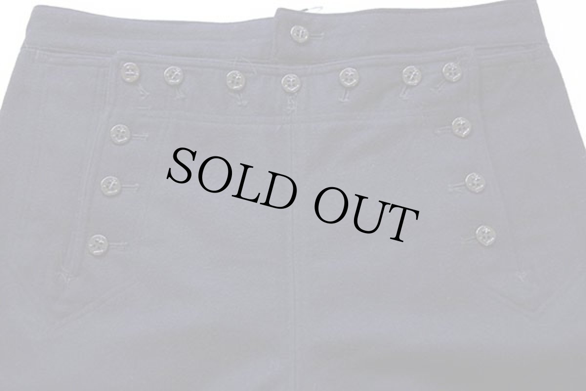 画像4: 60s 米軍 U.S.NAVY メルトン ウール セーラーパンツ 濃紺 35XL (4)