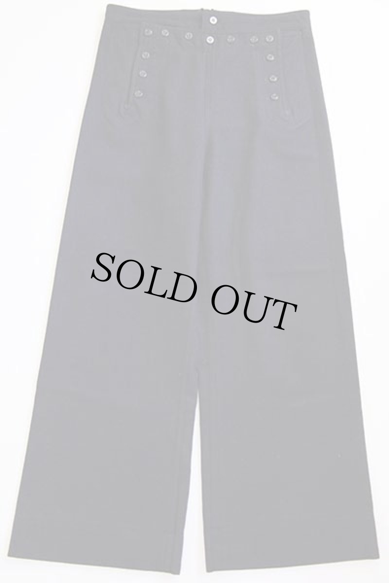 画像2: 60s 米軍 U.S.NAVY メルトン ウール セーラーパンツ 濃紺 35XL (2)