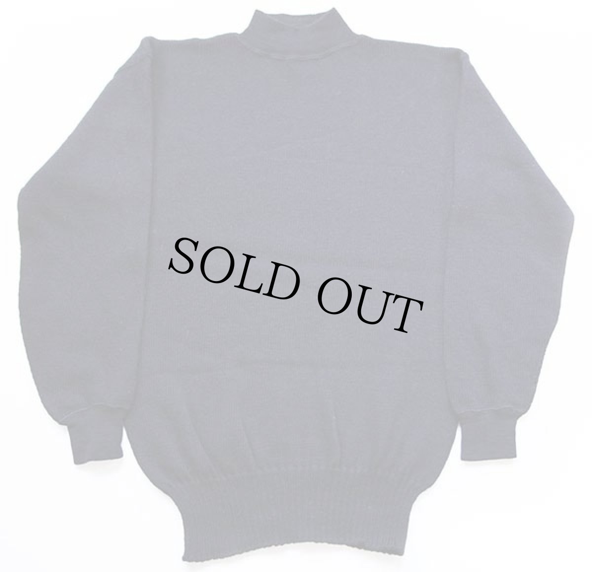 画像2: 50s 米軍 U.S.NAVY ハイネック ウールニット ゴブセーター 濃紺 44 (2)