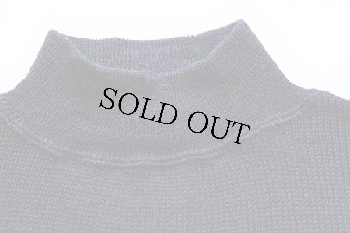 画像4: 50s 米軍 U.S.NAVY ハイネック ウールニット ゴブセーター 濃紺 44 (4)