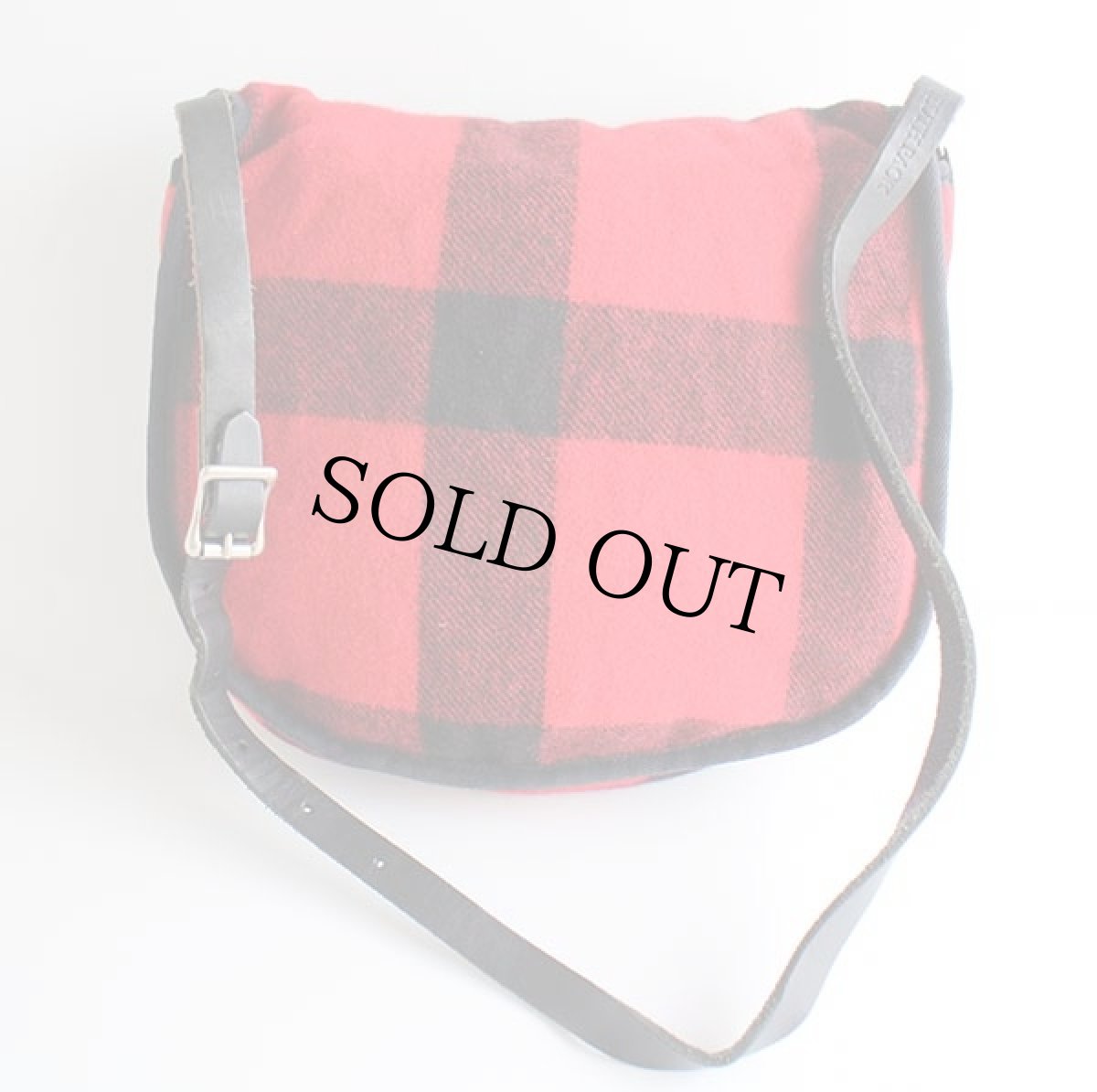 画像2: USA製 DULUTH PACKダルースパック ハンドクラフト バッファローチェック ウール ショルダーバッグ 赤×黒 (2)