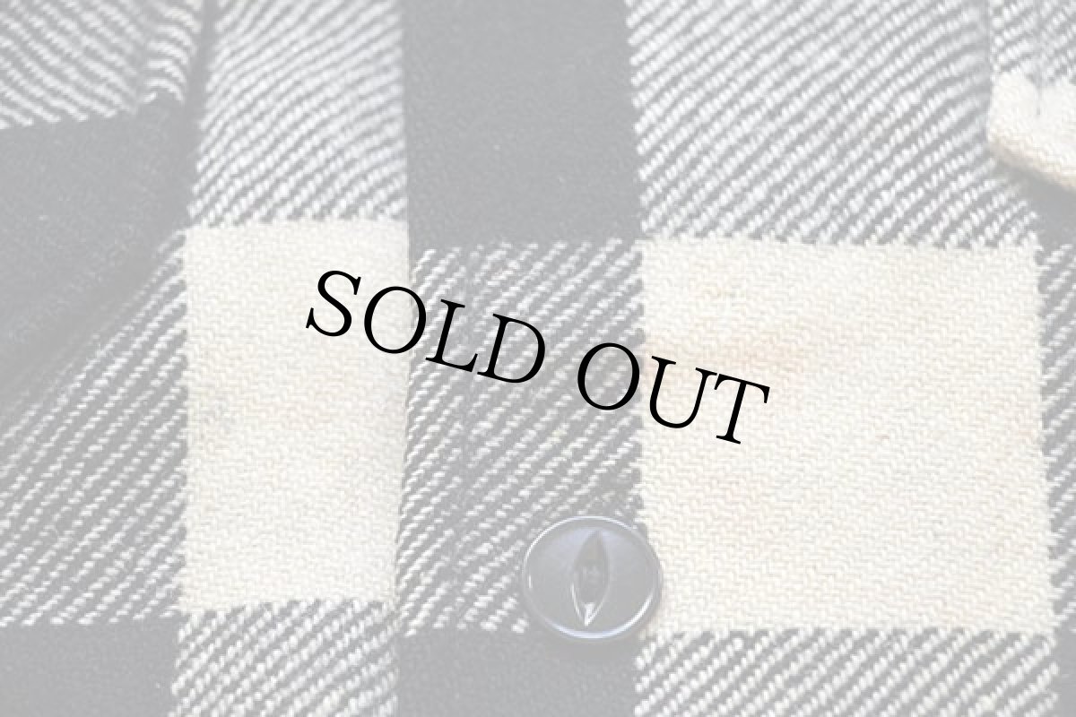 画像6: 50s ZENITH MENDENHALL GRAHAM バッファローチェック ウール シャツジャケット 白×黒 (6)