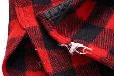 画像5: 50s ALLIED CLOTHIERS バッファローチェック マチ付き ウールシャツ 赤×黒 (5)