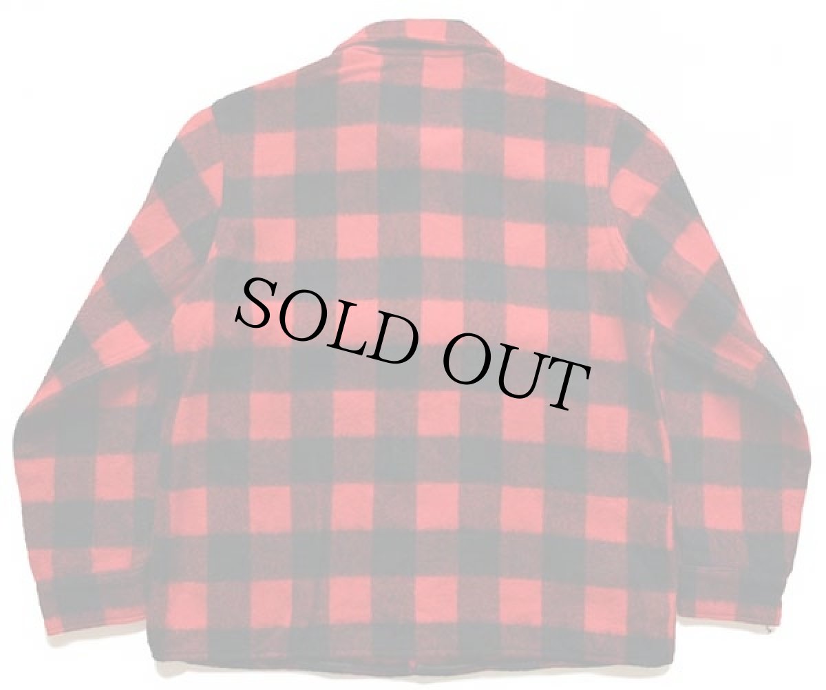 画像2: 60s Fashion Wagon MINNESOTA WOOLEN バッファローチェック ウール シャツジャケット 赤×黒 (2)