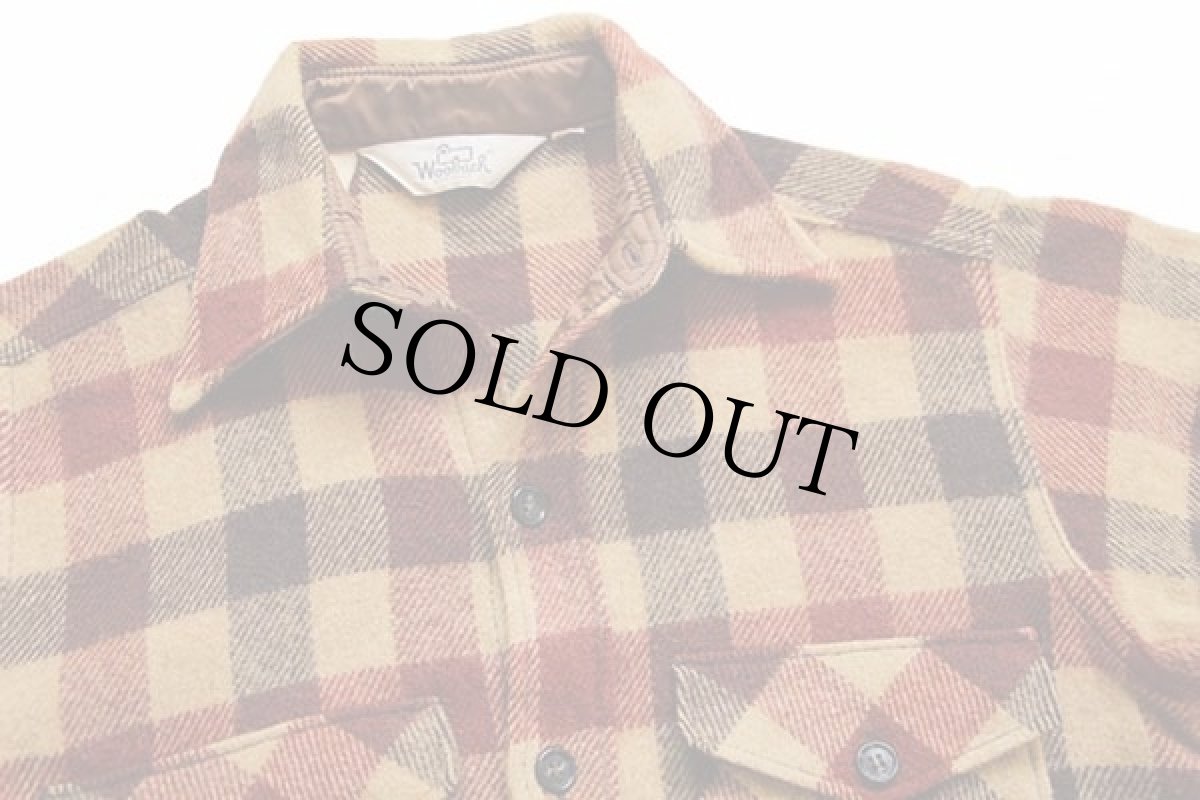 画像3: 70s Woolrichウールリッチ ブロックチェック ウールシャツ M (3)