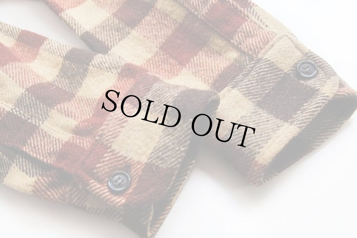 画像6: 70s Woolrichウールリッチ ブロックチェック ウールシャツ M (6)