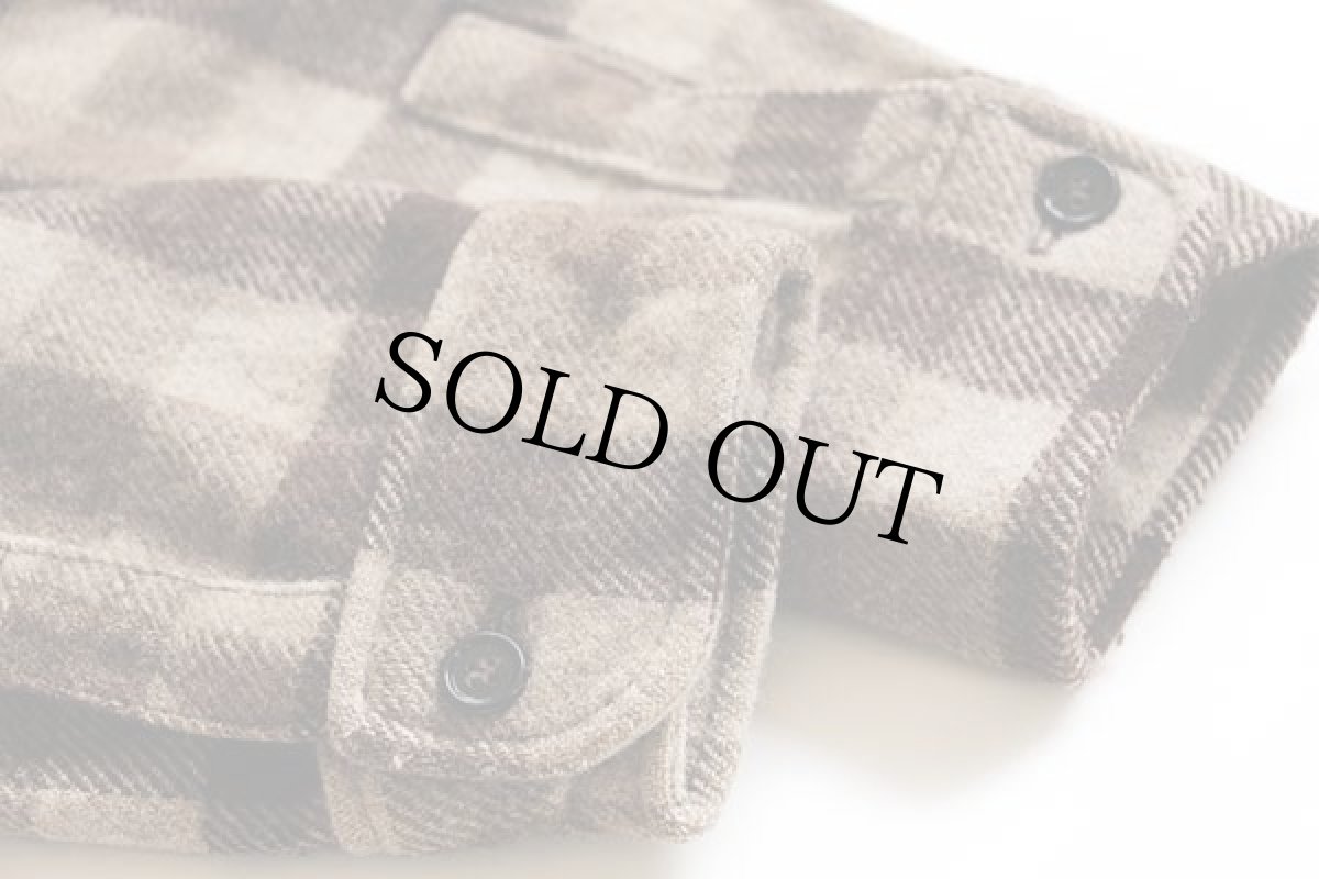 画像6: 70s Woolrichウールリッチ ブロックチェック ウールシャツ ブラウン M (6)