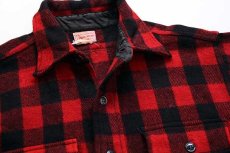 画像3: 50s ALLIED CLOTHIERS バッファローチェック マチ付き ウールシャツ 赤×黒 (3)
