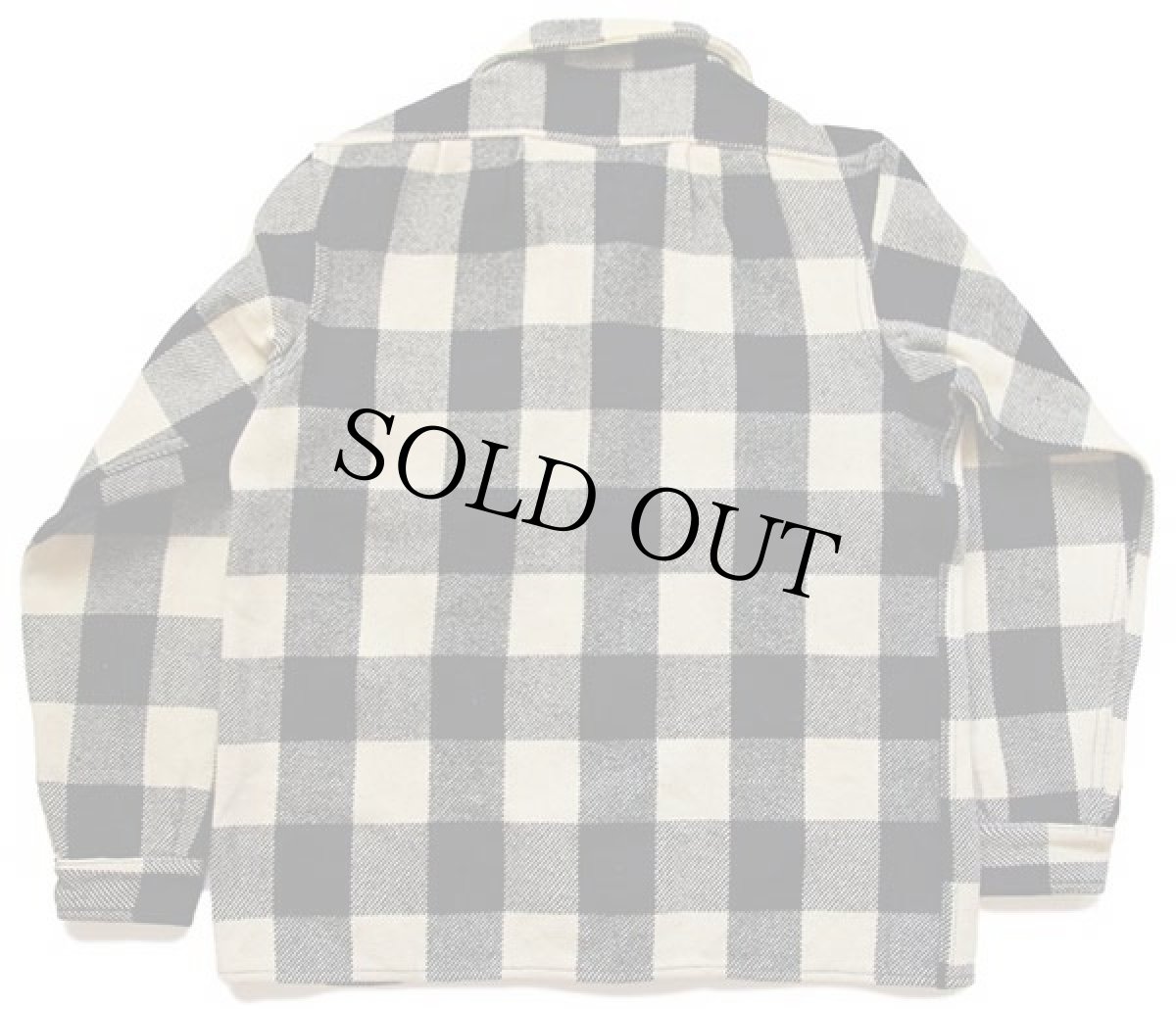 画像2: 50s ZENITH MENDENHALL GRAHAM バッファローチェック ウール シャツジャケット 白×黒 (2)