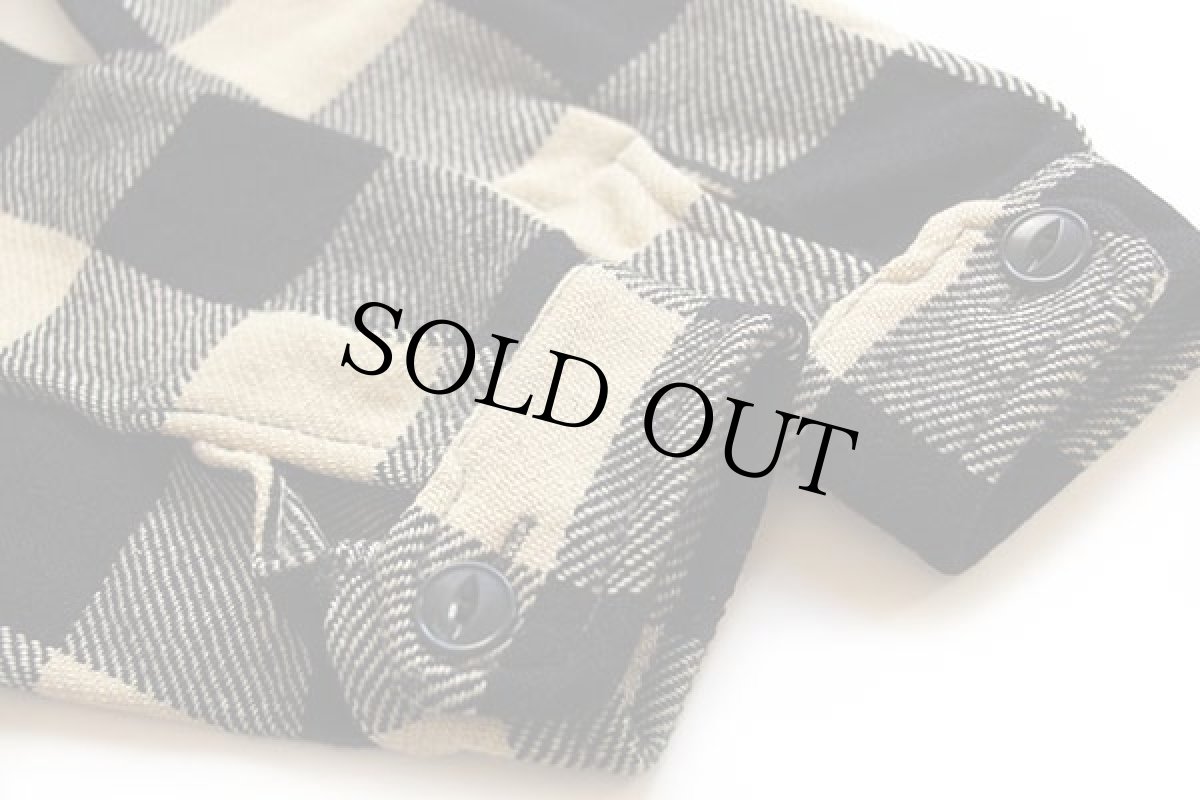 画像5: 50s ZENITH MENDENHALL GRAHAM バッファローチェック ウール シャツジャケット 白×黒 (5)