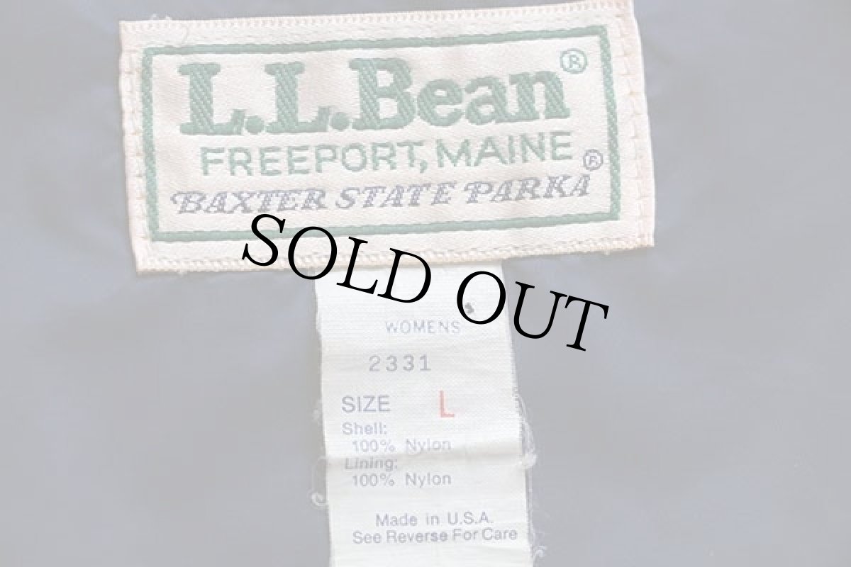 画像4: 80s USA製 L.L.Bean BAXTER STATE PARKA ナイロン マウンテンパーカー エメラルドグリーン W-L (4)
