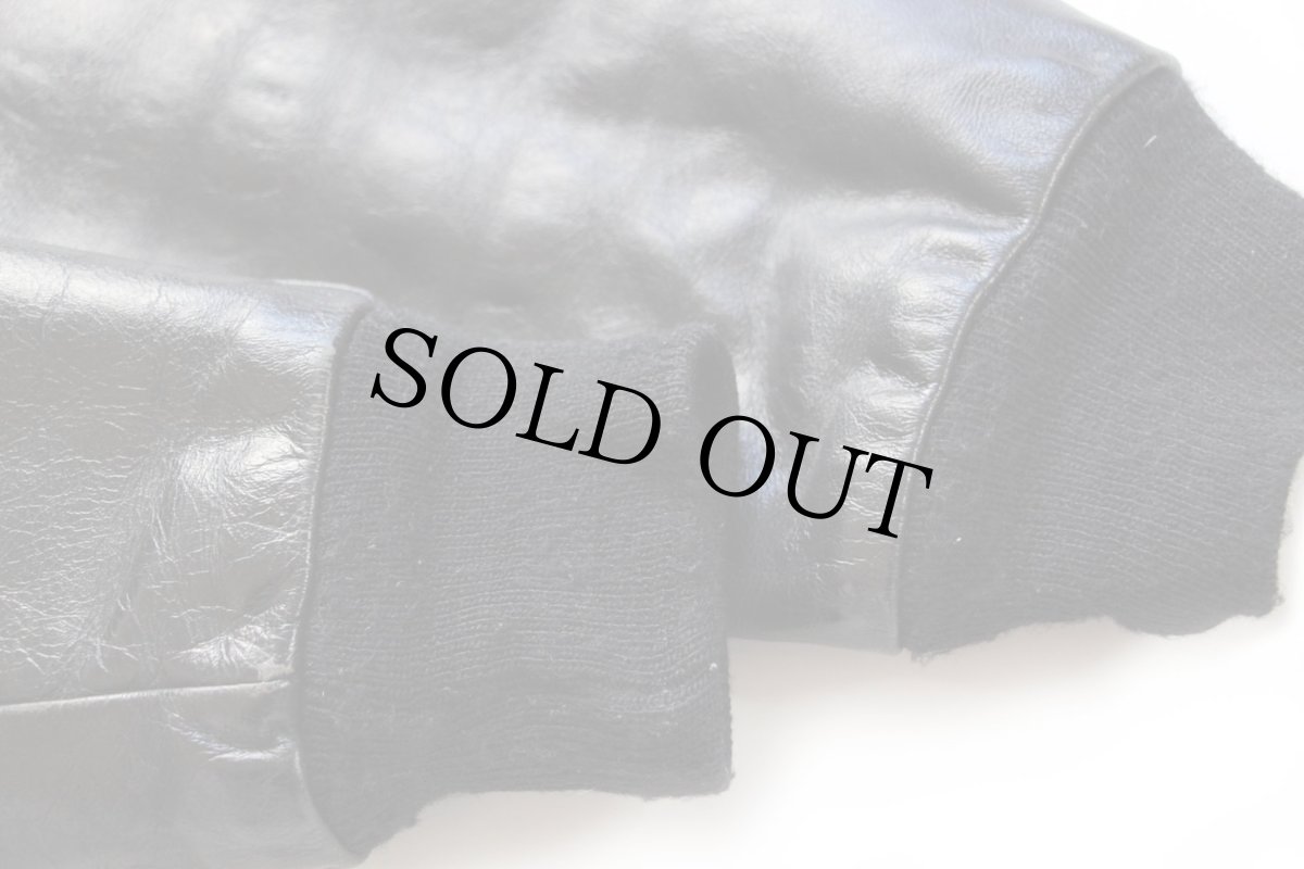 画像6: 80s Bill Saint Mans キルティングライナー オールレザー スタジャン 黒 (6)