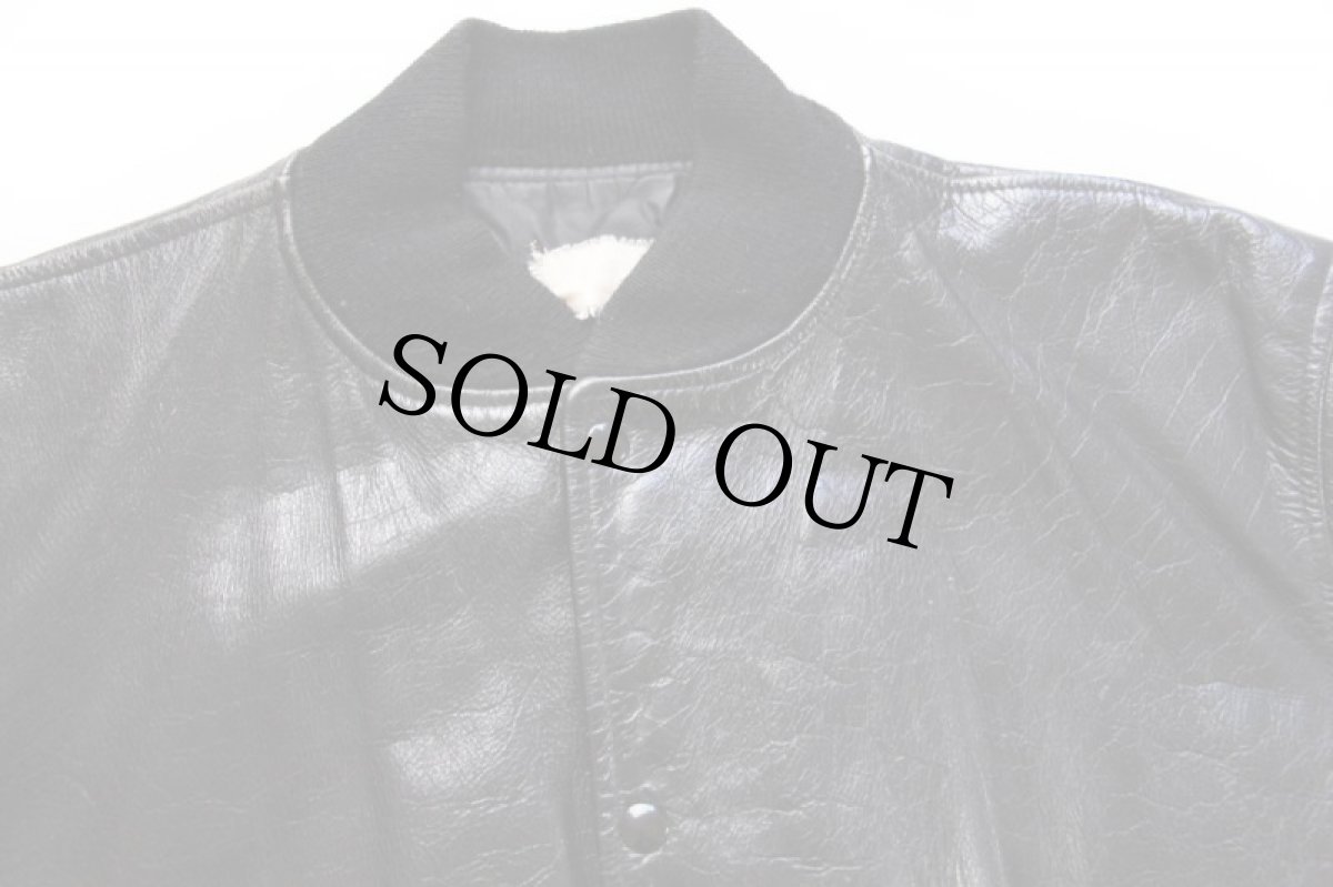 画像3: 80s Bill Saint Mans キルティングライナー オールレザー スタジャン 黒 (3)