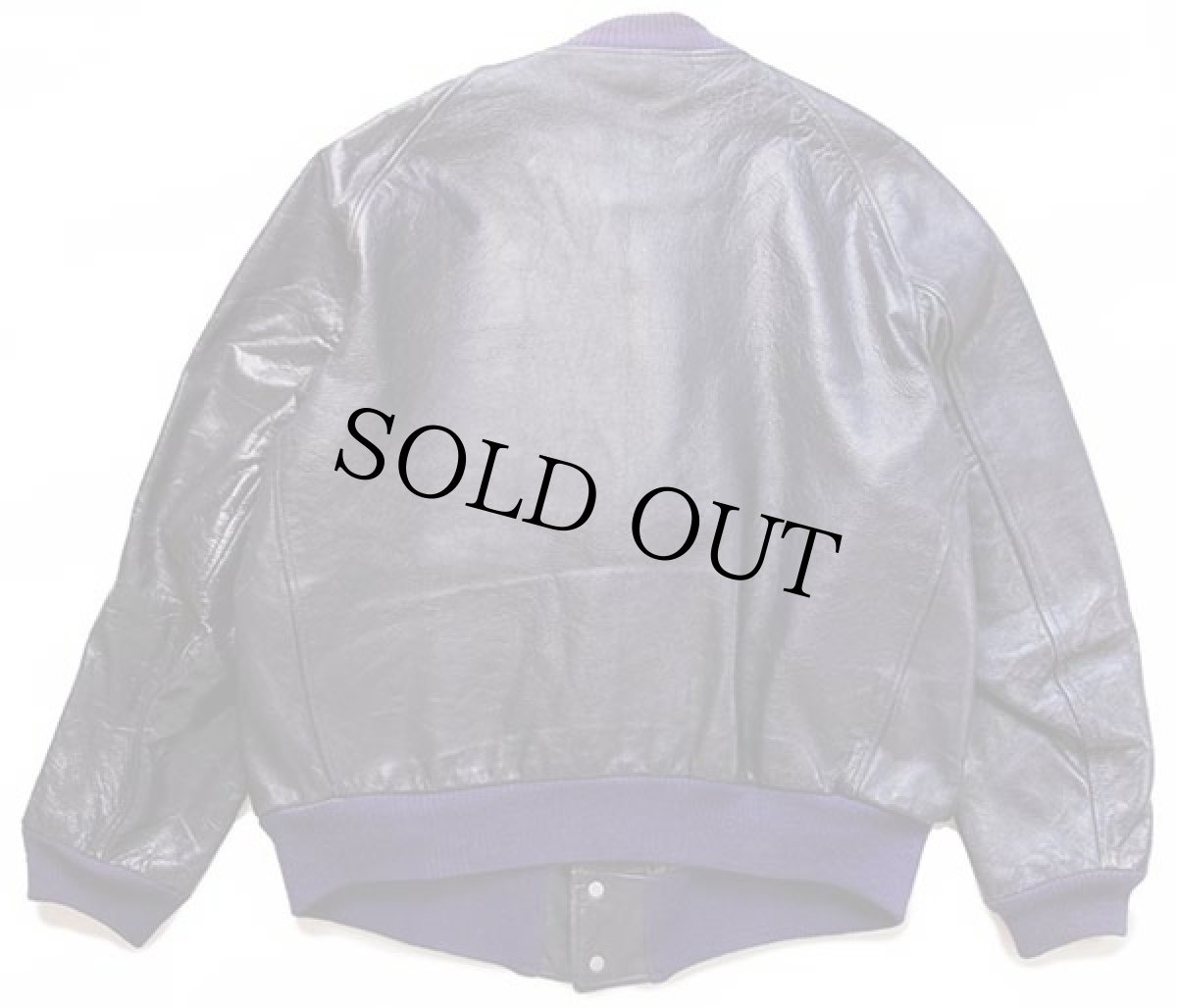 画像2: 70s BUTWINバトウィン パッチ付き オールレザー スタジャン 紫 48 (2)