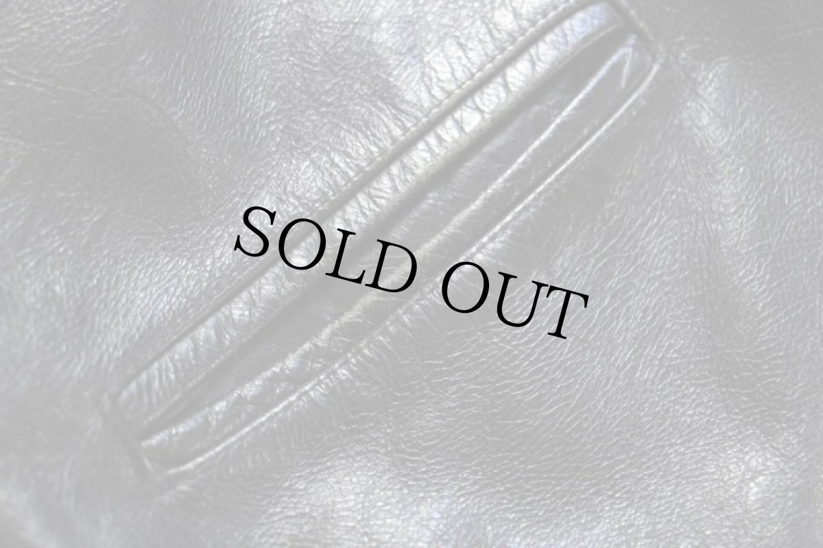 画像8: 80s Bill Saint Mans キルティングライナー オールレザー スタジャン 黒 (8)