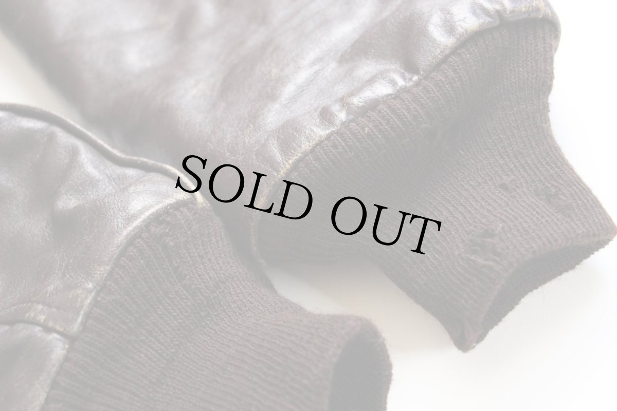 画像9: 60s Varsi-Jac キルティングライナー オールレザー スタジャン ボロ 焦げ茶 (9)