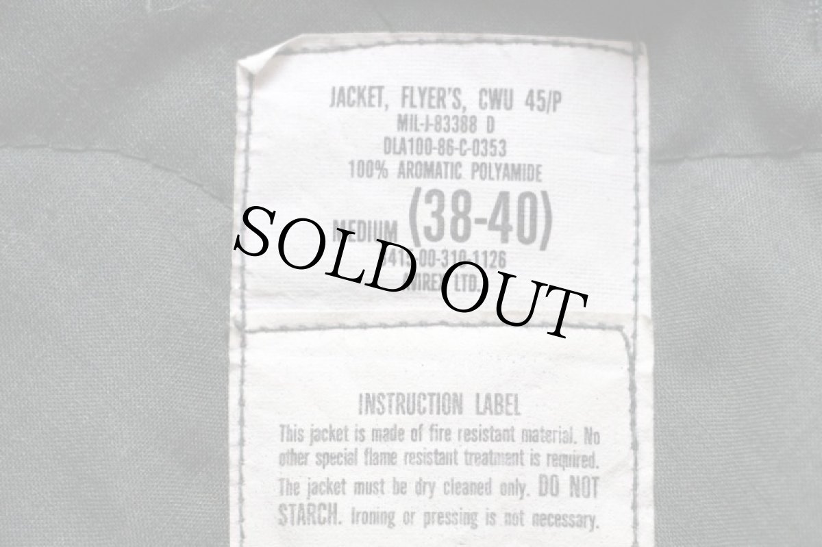 画像4: 80s 米軍 USAF CWU-45/P キルティングライナー アラミド フライトジャケット セージグリーン M★AVIREXアヴィレックス (4)