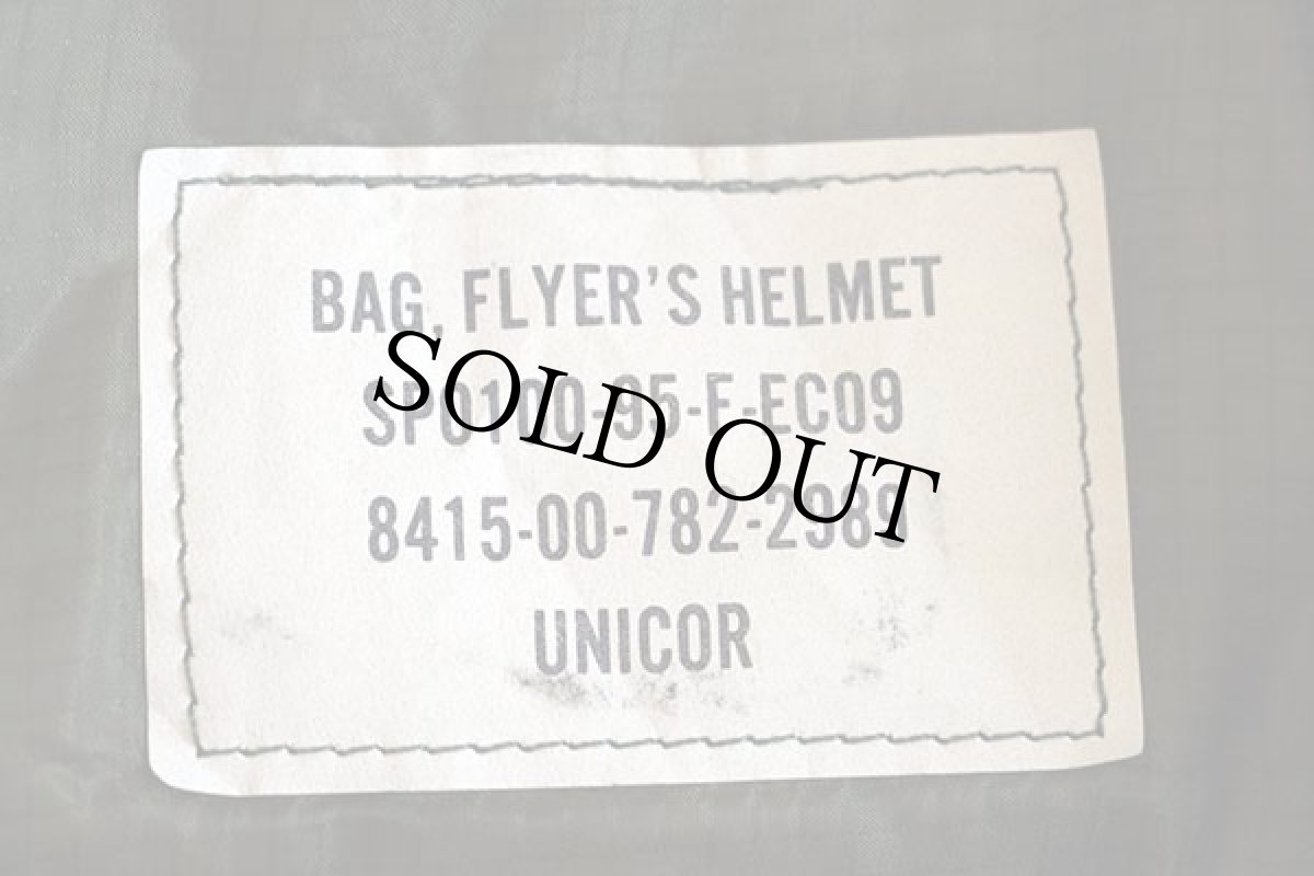 画像4: 90s 米軍 USAF ナイロン フライヤーズ ヘルメットバッグ オリーブグリーン (4)