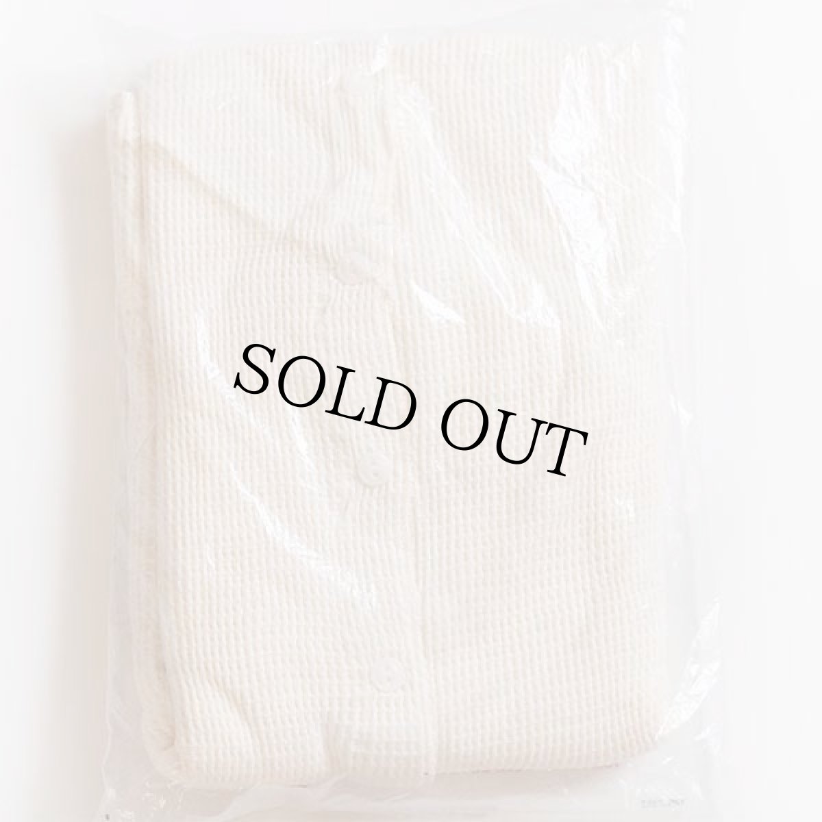 画像2: デッドストック★60s RUSSELLラッセル コットン サーマル アンダー オールインワン ユニオンスーツ ナチュラル XL (2)