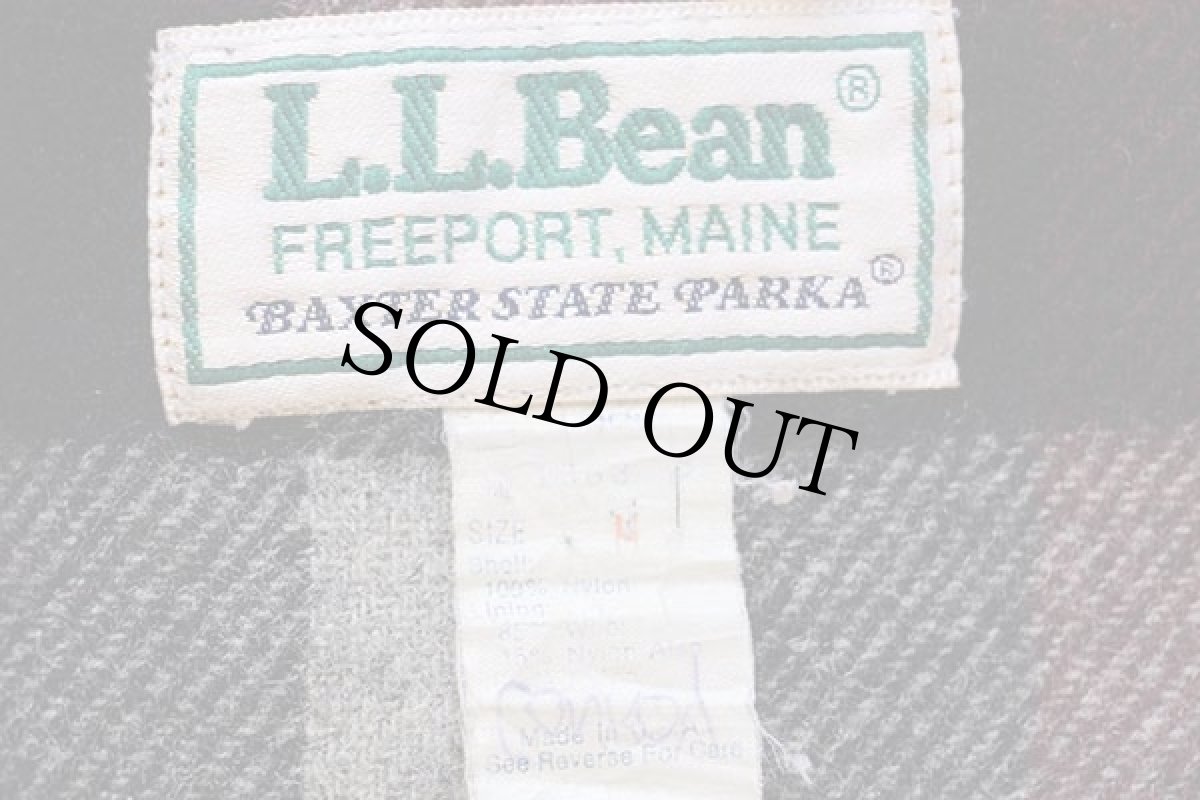 画像4: 80s USA製 L.L.Bean BAXTER STATE PARKA ウールライナー ナイロン マウンテンパーカー グレー M (4)