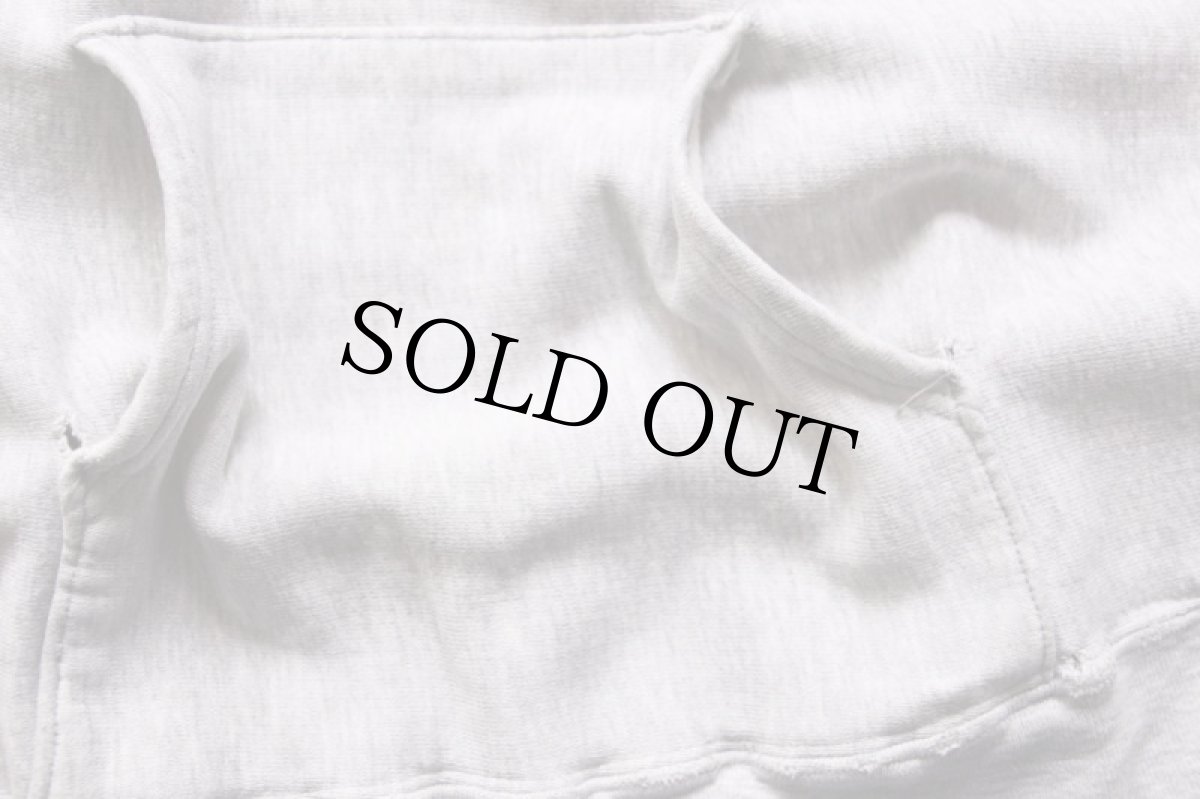 画像6: 80s USA製 Championチャンピオン VIRGINIA リバースウィーブ スウェットパーカー ボロ 杢グレー L (6)