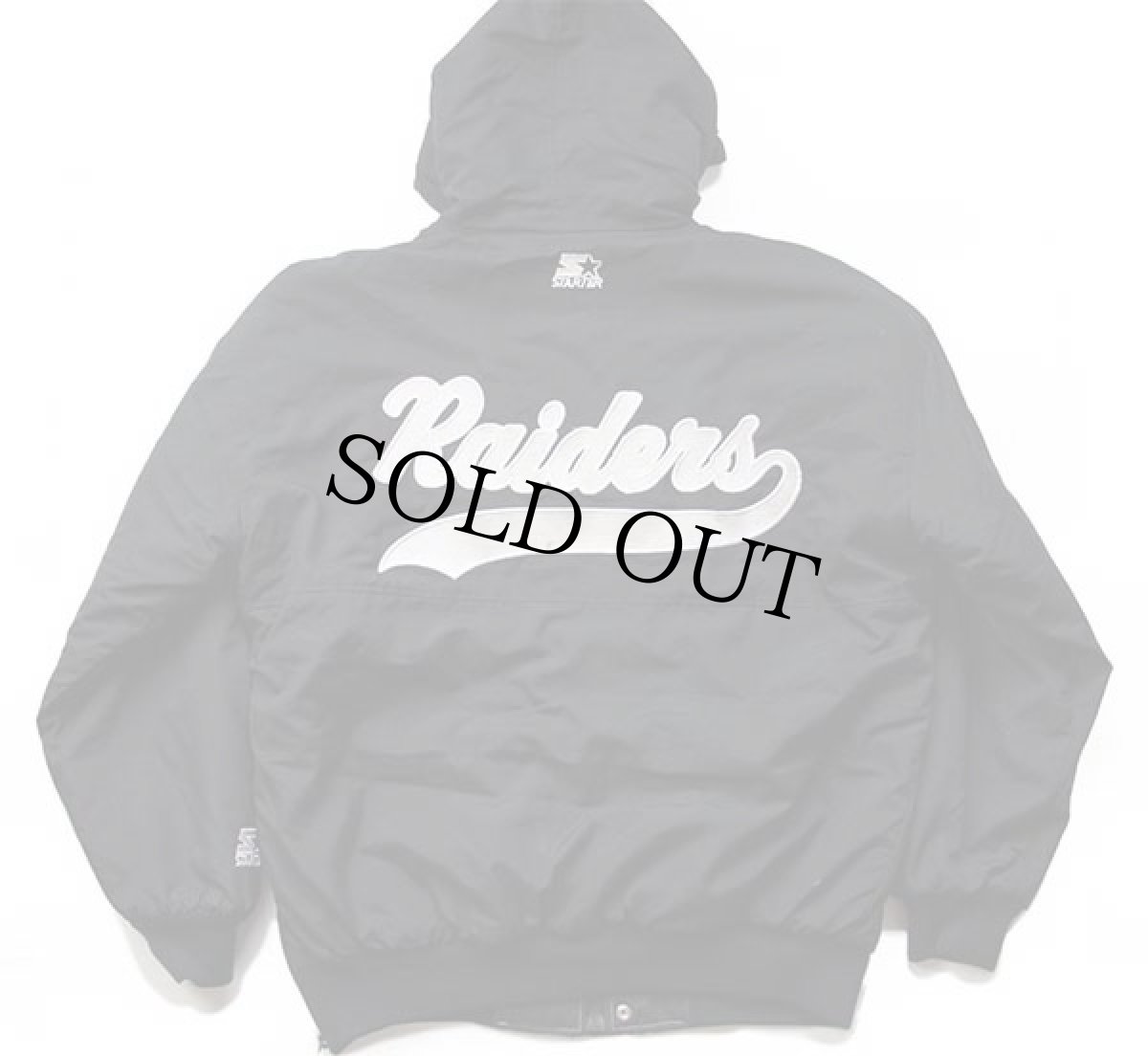 画像2: 90s STARTERスターター NFL RAIDERS キルティングライナー ナイロンパーカー 黒 M (2)