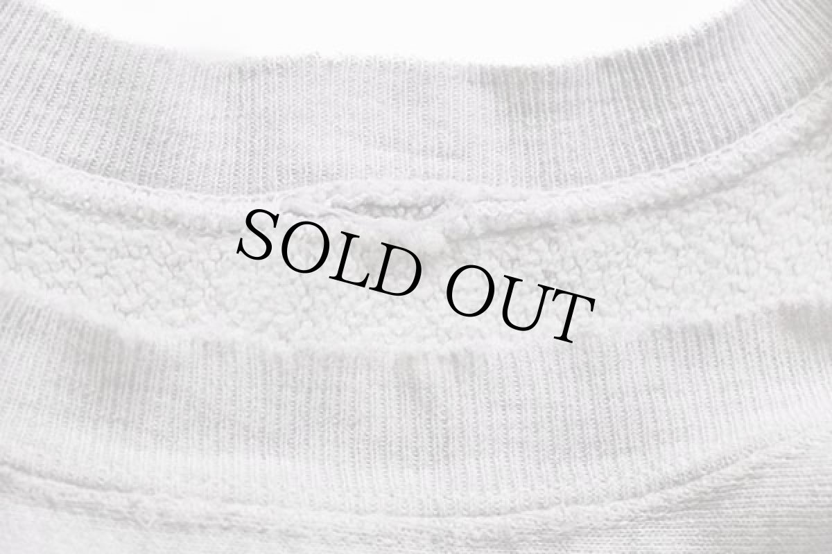 画像4: 90s Championチャンピオン NAVY刺繍 リバースウィーブ スウェット ボロ 杢グレー (4)