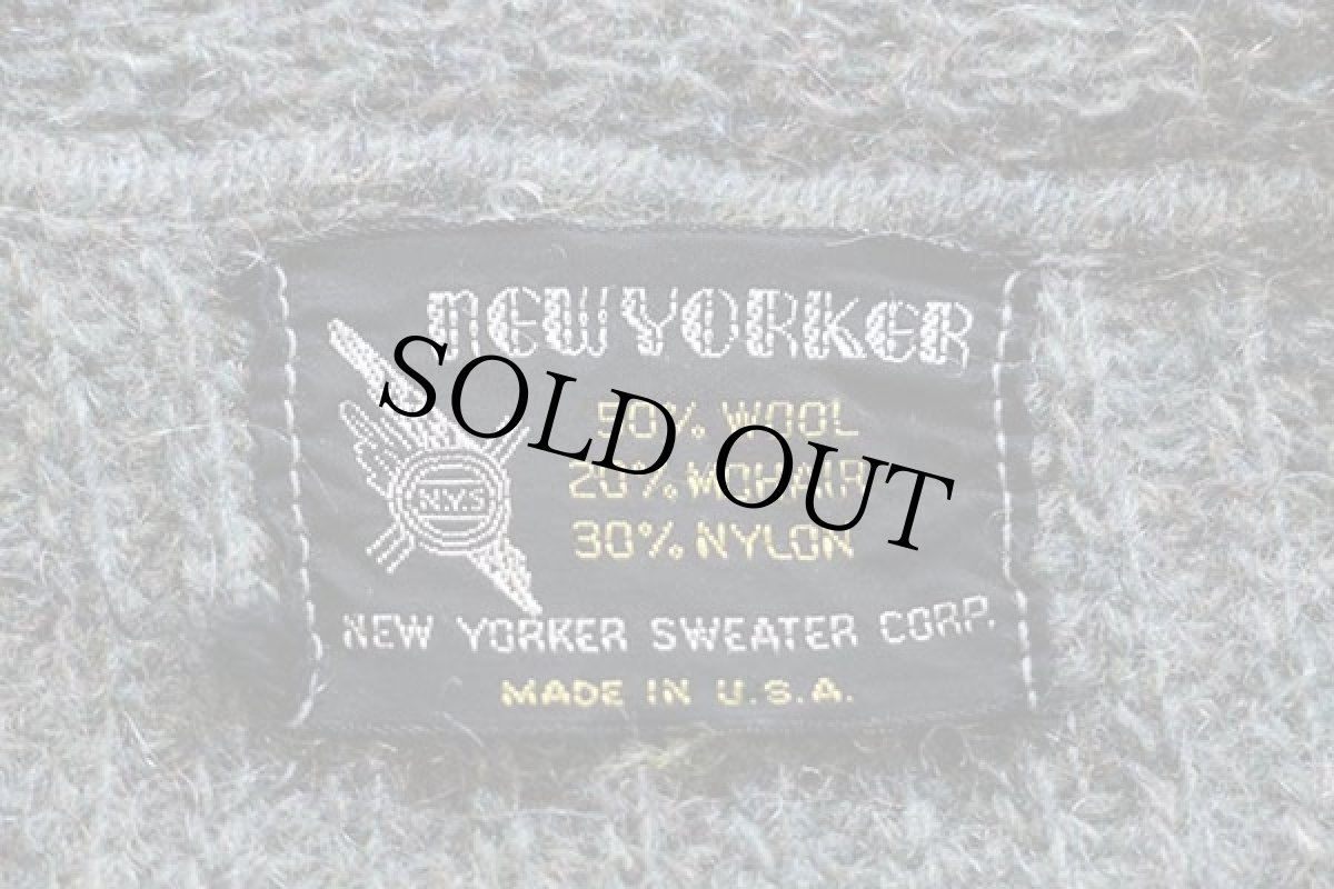 画像4: 60s USA製 NEW YORKER モヘヤ ニット フルジップ セーター (4)