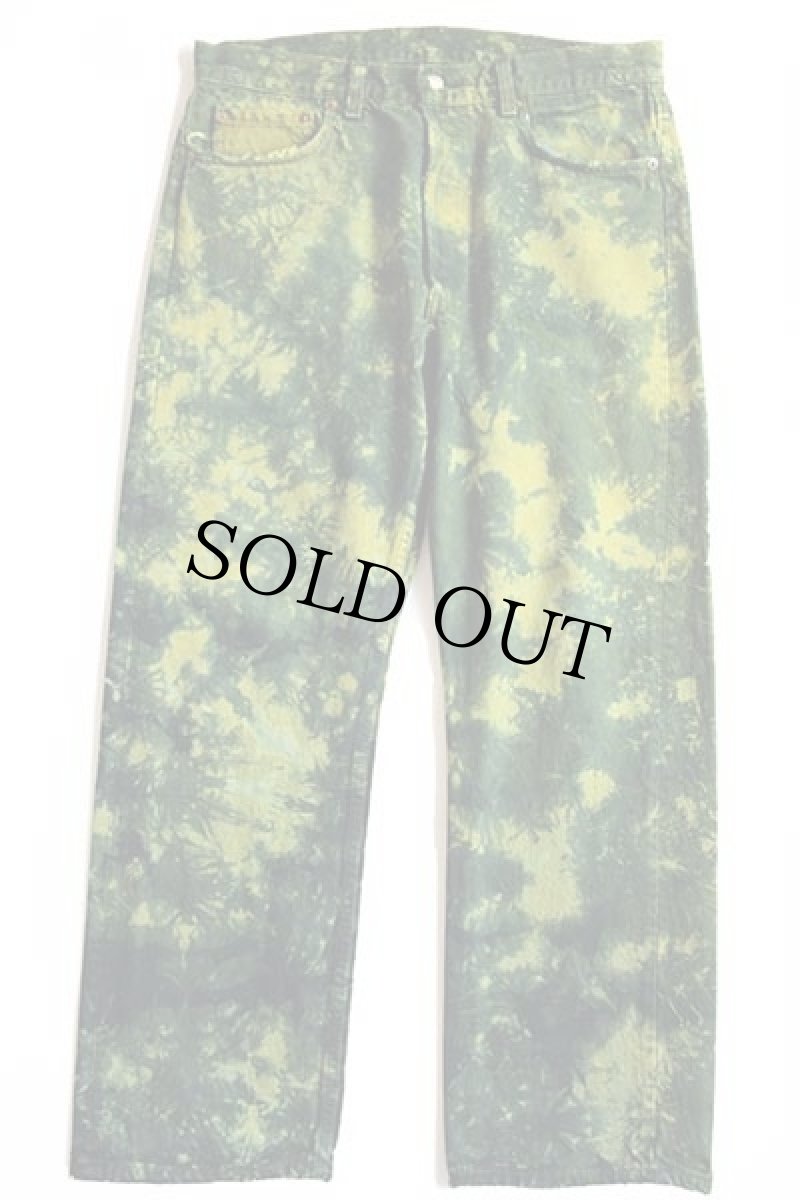 画像2: 80s Levi'sリーバイス 501 タイダイ染め デニムパンツ w33 (2)