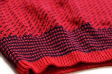 画像5: 90s USA製 Winona Knits バーズアイ コットンニット セーター 赤 2XL (5)