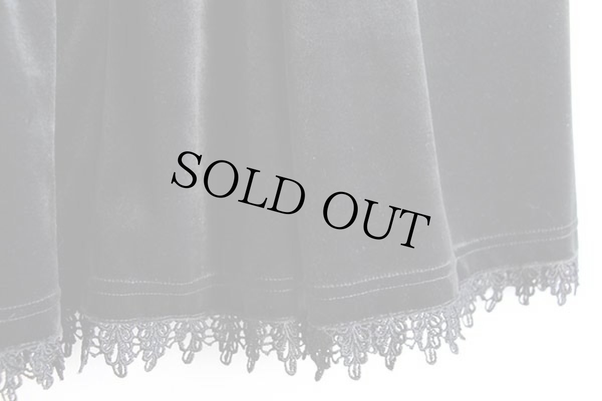 画像8: USA製 Coldwater Creek マキシ丈 ノースリーブ ベロア ワンピース&ショート丈ジャケット セット 黒 L (8)