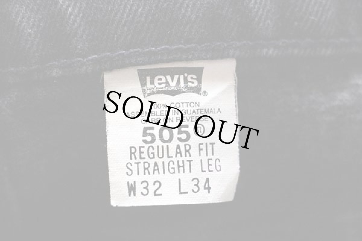 画像6: 90s Levi'sリーバイス 505 ブラック デニムパンツ w32 L34 (6)