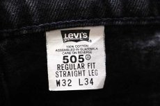 画像6: 90s Levi'sリーバイス 505 ブラック デニムパンツ w32 L34 (6)