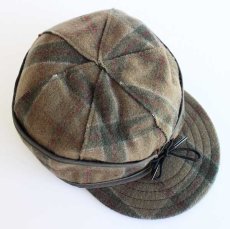 画像3: USA製 STORMY KROMER 耳当て付き タータンチェック ウールキャップ 7 1/4 (3)