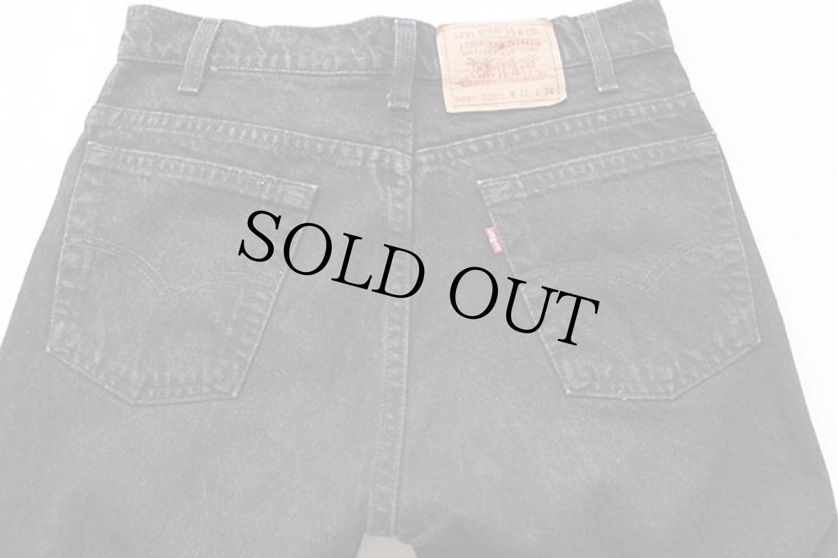 画像5: 90s USA製 Levi'sリーバイス 505 ブラック デニムパンツ カスタム w31 L34 (5)