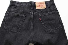 画像5: 90s USA製 Levi'sリーバイス 505 ブラック デニムパンツ カスタム w31 L34 (5)