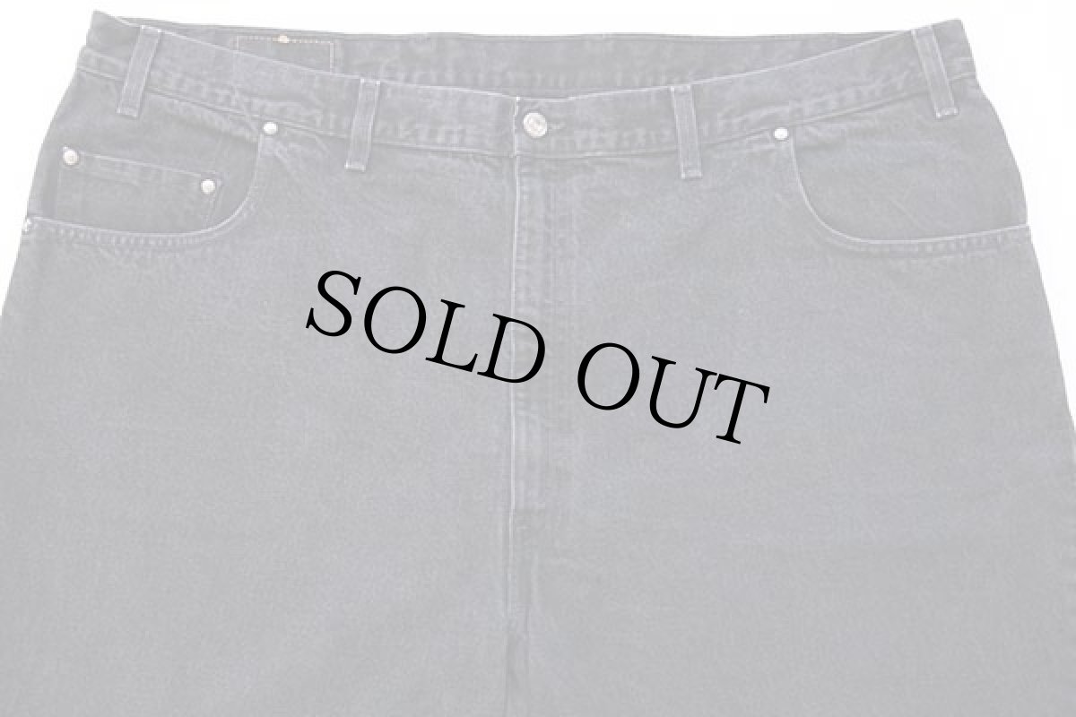 画像4: 00s メキシコ製 Levi'sリーバイス 545 LOOSE FIT ブラック デニムパンツ w48 L32★特大 (4)