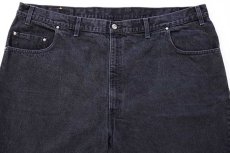 画像4: 00s メキシコ製 Levi'sリーバイス 545 LOOSE FIT ブラック デニムパンツ w48 L32★特大 (4)